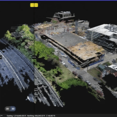 Comparison tool showing changes over time on a construction site